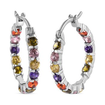 Mehrfarbige Zirkonia Ohrringe  Edelstahl