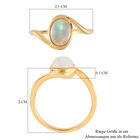 Natürlicher, äthiopischer Opal Bypass-Ring, 925 Silber vergoldet  ca. 0,85 ct image number 6