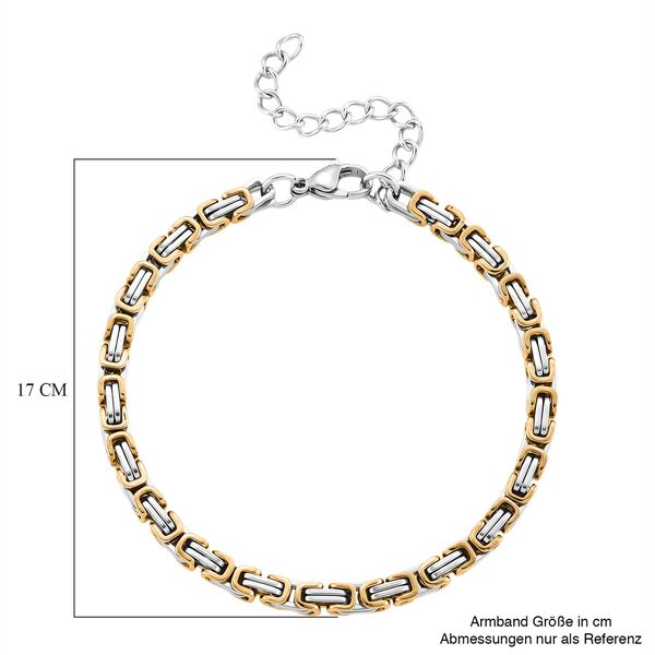 Königsarmband, Reiner Edelstahl, ca. 19 cm image number 4