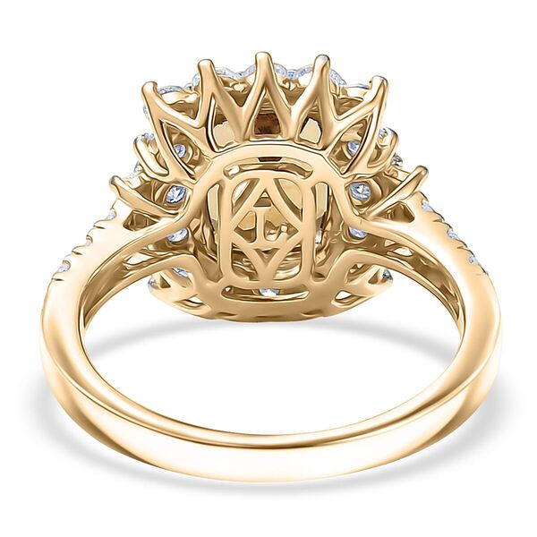 LUXURIANT DIAMOND - AAA Nat&uuml;rlicher goldener Tansanit, Lab Grown Diamant Ring 417 Gold (Gr&ouml;&szlig;e 18.00) ca. 2,85 ct image number 4