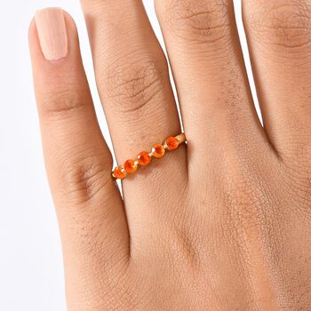 D'Joy AA Salamanca Feueropal Ring 925 Silber 750 Gelb Vergoldet (Gr&ouml;&szlig;e 17.00) ca. 0,41 ct