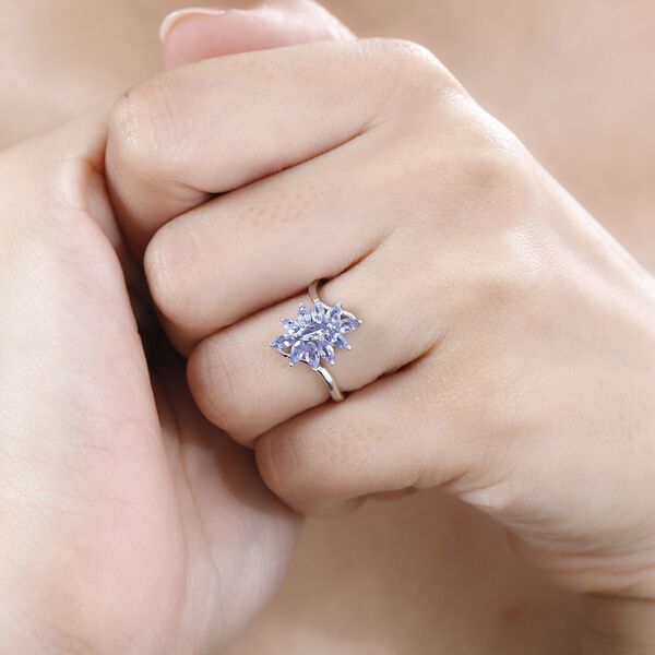 Floraler Tansanit-Ring - 0,86 ct. image number 3