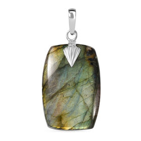 Feuer Labradorit Anh&auml;nger 925 Silber ca. 34,99 ct.