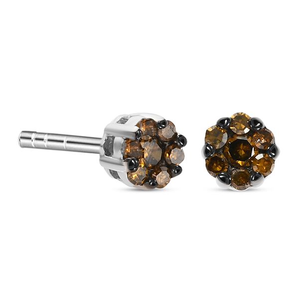 Rote Diamant-Ohrringe in Druckfassung - 0,15 ct. image number 5