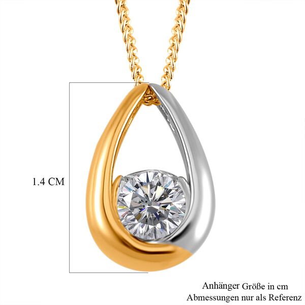 Moissanit Anh&auml;nger mit 45cm Kette - 0,44 ct. image number 7