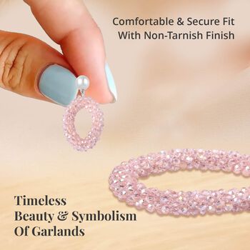 Rosa Glasperlen-Schmuckset