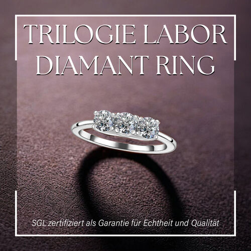 LUXURIANT DIAMOND- SGL zertifizierter VS-EF Labor Diamant Ring in 585 Weißgold - 1 ct. image number 7