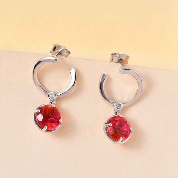 Sunset Triplett Quarz und Zirkon Ohrringe - 4,68 ct. image number 2