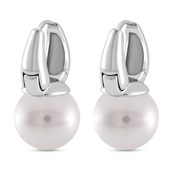 Wei&szlig;e Muschelkernperle Ohrringe image number 4