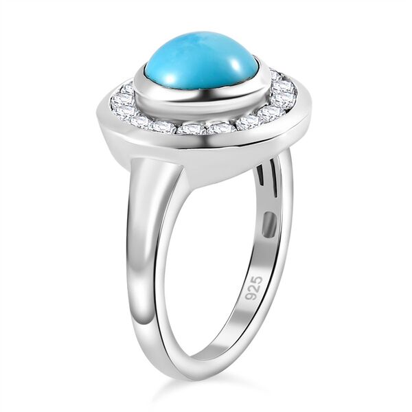 AA Sleeping Beauty Türkis und Zirkon Ring - 2,57 ct. image number 5