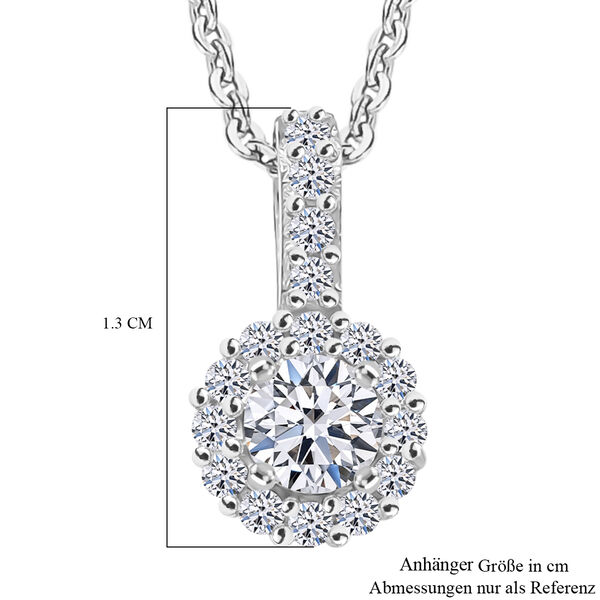 LUXURIANT SI-GH Labor Diamant Anh&auml;nger mit 50cm Kette, 925 Silber rhodiniert - 0,50 ct. image number 7