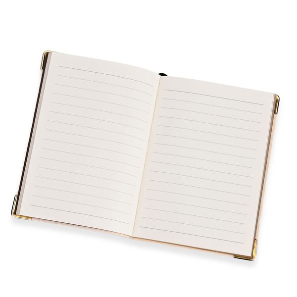 Premium Set; Notizbuch und Taschentagebuch mit geschnitztem, samtigem Hardcover und Kugelschreiber, Beige image number 12