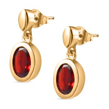 Rote Granat-Ohrringe - 2,92 ct.