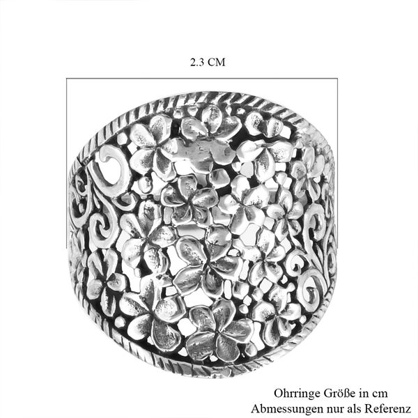 Royal Bali Kollektion - Blumen Ring 925 Silber image number 6