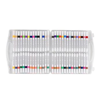 60er-Set Acrylmarker und Aufbewahrungstasche, 14x10,5x16cm