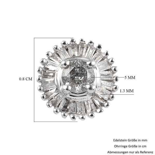 Diamant zertifiziert I2-I3 Ohrstecker 375 Wei&szlig;gold ca. 0,50 ct image number 5