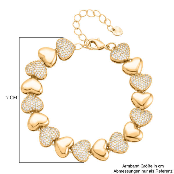 Wei&szlig;er Zirkonia Armband ca. 18 cm Nickelfreies Messing Standard 4.50 ct image number 5