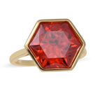 LUSTRO STELLA Roter Zirkonia Ring 925 Silber vergoldet (Größe 16.00) ca. 11,87 ct image number 0