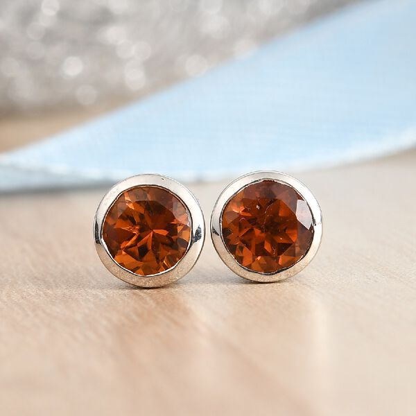 Madira Citrin Ohrstecker, 925 Silber platiniert, ca. 1,36 ct image number 2