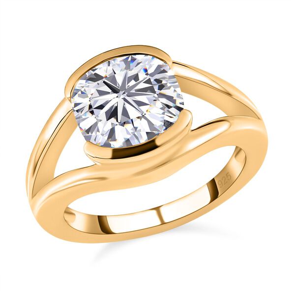 Moissanit Solitär Ring - 3,42 ct. image number 4