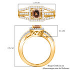 Golden kaiserlicher Topas und Zirkon Ring 925 Silber 585 Vergoldet image number 6