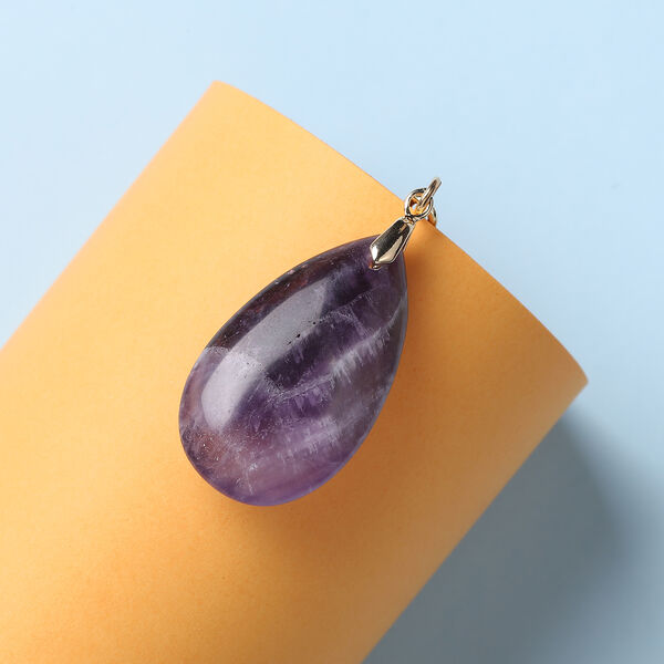 Afrikanischer Amethyst Halskette 50 cm Messing ca. 43.00 ct image number 2