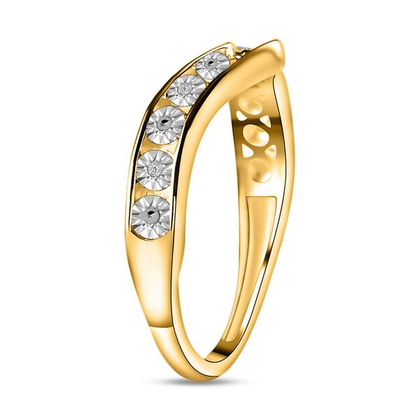 Wishbone Diamond Ring, 925 Silber vergoldet image number 5