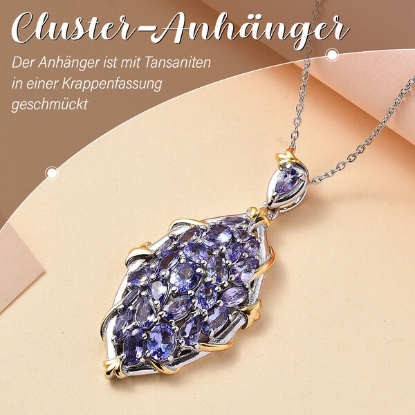 Tansanit Anhänger mit 50cm Kette - 4,40 ct. image number 2