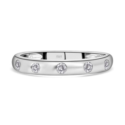 Diamant-Ring, zertifiziert I1 G-H, 585 Wei&szlig;gold (Gr&ouml;&szlig;e 16.00) ca. 0.33 ct