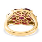 Afrikanischer Rubin (Fissure gefüllt) Ring 925 Silber vergoldet image number 4