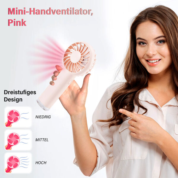 Mini-Handventilator, Pink image number 11