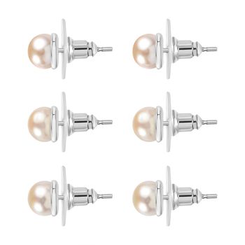 EverTrue 3er-Set S&uuml;&szlig;wasserperle Ohrringe