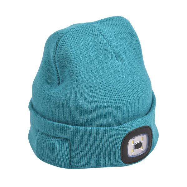 Strickm&uuml;tze mit Bluetooth und eingebautem LED-Licht, T&uuml;rkis image number 6