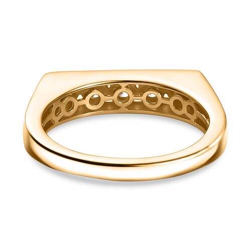 LUXURIANT DIAMOND- SI-GH Labor Diamant Ring, 925 Silber 750 Gelbgold Vermeil - 0,50 ct. image number 6