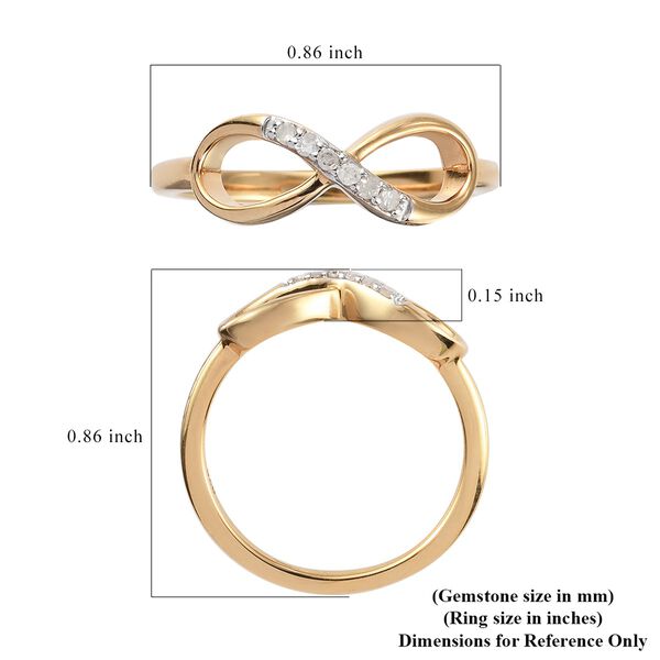Diamant Infinity Ring 925 Silber 585 Vergoldet image number 4