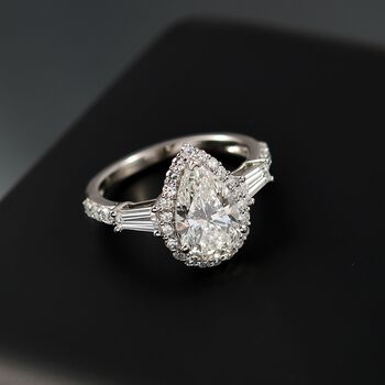 LUXURIANT IGI zertifizierter VS-EF Labor Diamant Ring in 950 Platin - 3 ct.