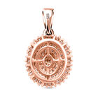 Natürlicher Champagner Diamant Anhänger, 925 Silber Roségold Vermeil ca. 0,50 ct image number 4
