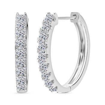 Luxuriant Diamond - Lab Grown Diamant SI-GH Ohrringe 925 Silber platiniert ca. 1,00 ct.