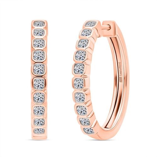 LUXURIANT DIAMOND - Lab Grown Diamant SI-GH Ohrringe 925 Silber 750 Roségold Vermeil ca. 0.50 ct image number 0
