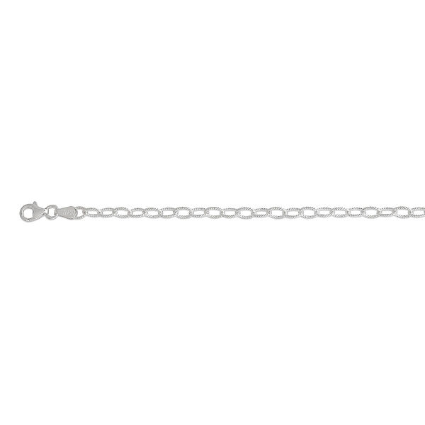 Diamantgeschliffenes Rolo-Kettenarmband 18cm image number 0