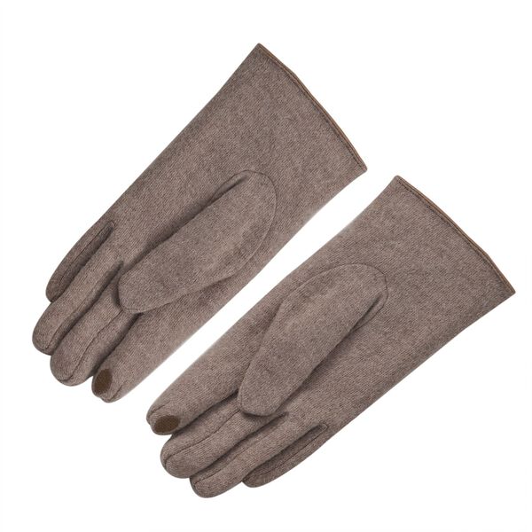 Kaschmirhandschuhe mit Mikroplüschfutter, Braun image number 4