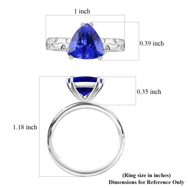RHAPSODY zertifiziert und geprüft AAAA Tansanit und Diamant Ring in 950 Platin - 2,30 ct. image number 4