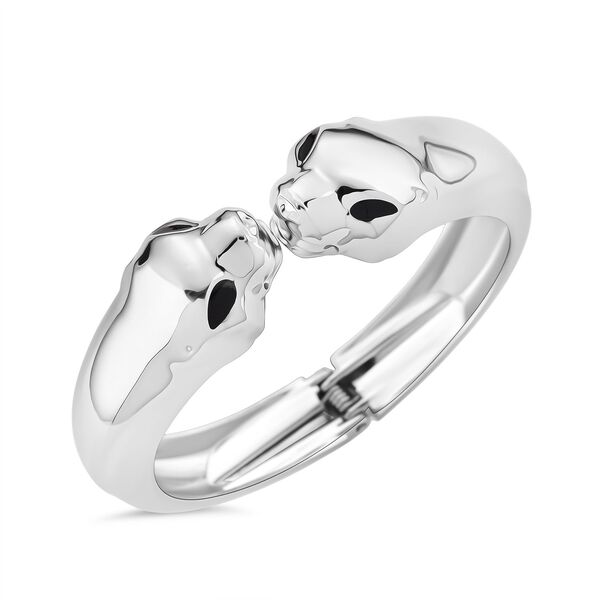 Statement-Armreif im Panther-Design in Silberton, 18cm image number 4