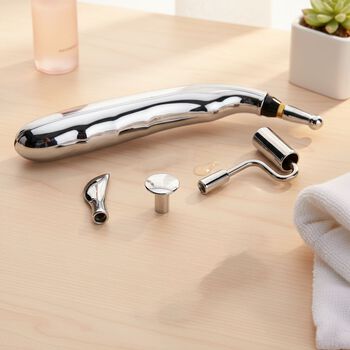 Akupunktur Meridian Stift mit Mikrostrom, wiederaufladbar, 9 Intensit&auml;tsstufen, Silber