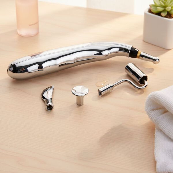 Akupunktur Meridian Stift mit Mikrostrom, wiederaufladbar, 9 Intensit&auml;tsstufen, Silber image number 1