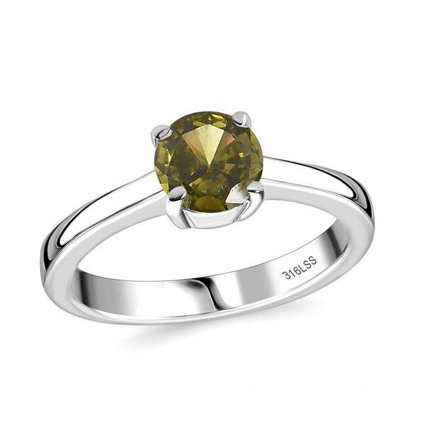 Peridot Zirkonia Schmuckset  Edelstahl image number 5