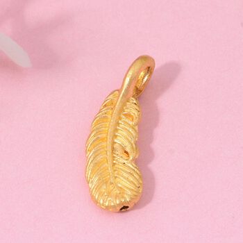 Feder Anh&auml;nger in 999 Gold