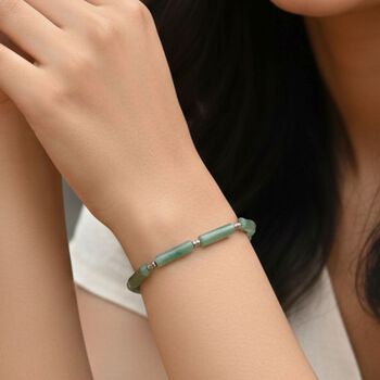 Gr&uuml;ner Aventurin Armband ca. 20 cm + 3.5 cm Extender, 316L Edelstahl ca. 22.50 ct