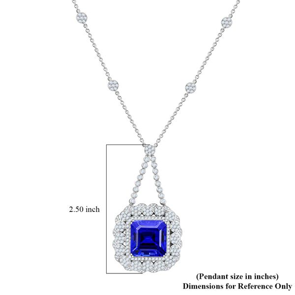 Chairman's Vault Collection - zertifiziert und geprüft RHAPSODY AAAA Tansanit und VS-EF Diamant 45cm Halskette in 950 Platin - 43,35 ct. image number 5