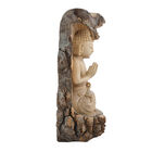 Handgefertigte Buddha Skulptur aus Holz, ca. 30 cm Hoch image number 3
